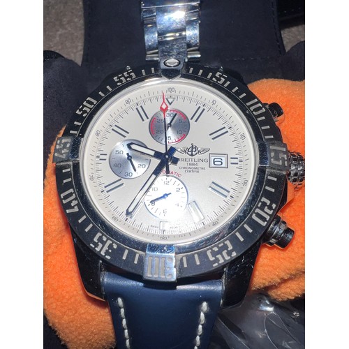 760 - Breitling Super Avenger II gentleman's automatic chronograph wristwatch ref. A13371 with date apertu... 