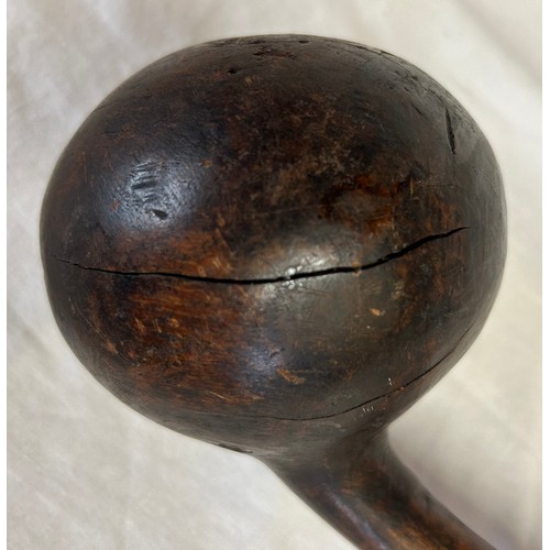 1343 - A Tribal throwing/fighting club with a heavy bulbous root head ? 58cm l