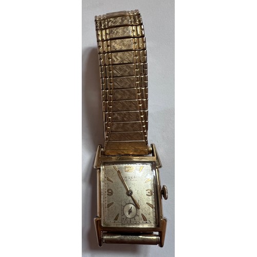 788 - A 1930's manual Gruen 10K gold filled cased Veri-thin wristwatch with subsidiary seconds dial.

Wind... 