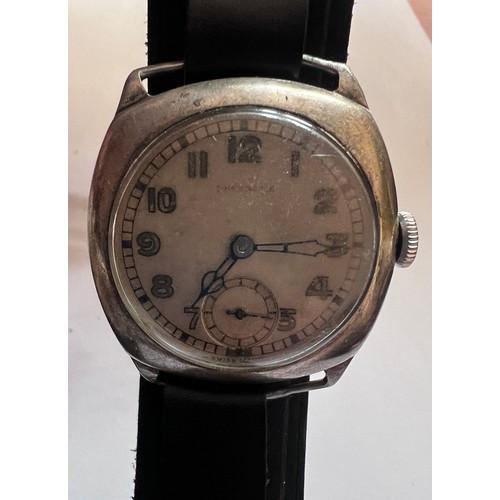 783 - Two military wristwatches to include Pinnacle silver military trench watch and a WWI Rose officers t... 