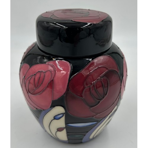 103 - A Moorcroft ovoid ginger jar and cover in the 'Bella Houston' design by Emma Bossons, marked 2014. S... 