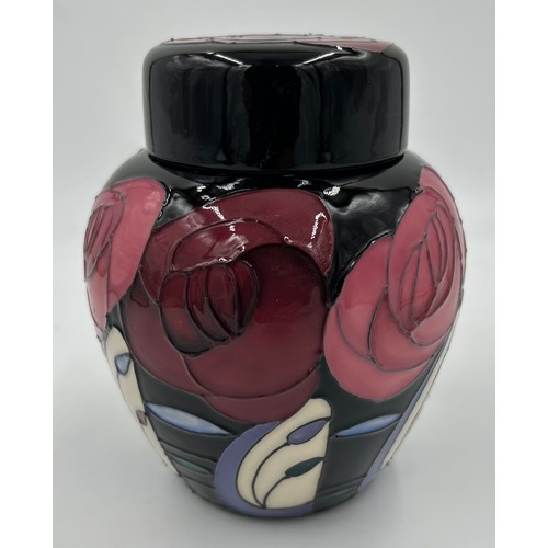 103 - A Moorcroft ovoid ginger jar and cover in the 'Bella Houston' design by Emma Bossons, marked 2014. S... 