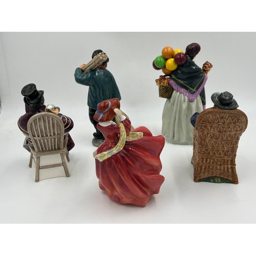 104 - A Collection of 5 Royal Doulton figurines to include 'The Coachman' HN 2282, 'Taking Things Easy' HN... 