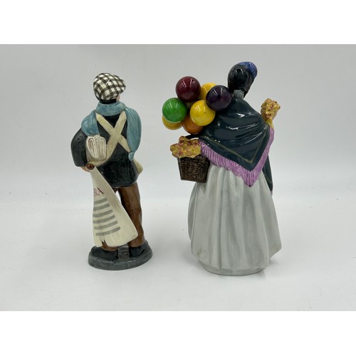 105 - A collection of 6 Royal Doulton figurines to include 'The Carpenter' HN 2678, 'The Toymaster' HN 225... 