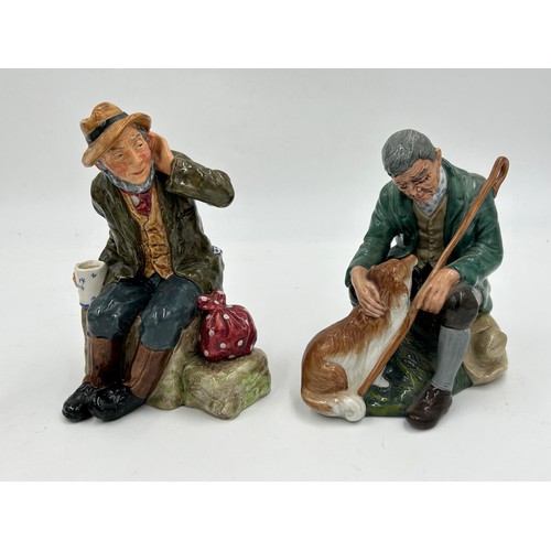 105 - A collection of 6 Royal Doulton figurines to include 'The Carpenter' HN 2678, 'The Toymaster' HN 225... 