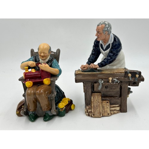 105 - A collection of 6 Royal Doulton figurines to include 'The Carpenter' HN 2678, 'The Toymaster' HN 225... 