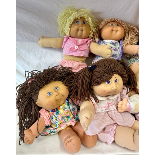 1205 - A collection of eight Cabbage Patch dolls together with a Mattel Boglins Flurp in original box.