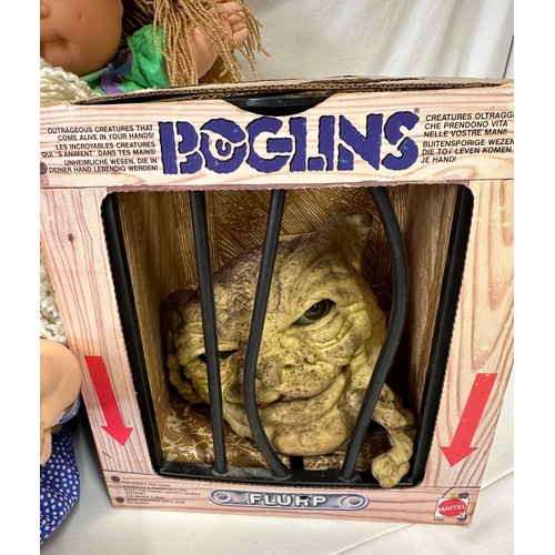 1205 - A collection of eight Cabbage Patch dolls together with a Mattel Boglins Flurp in original box.