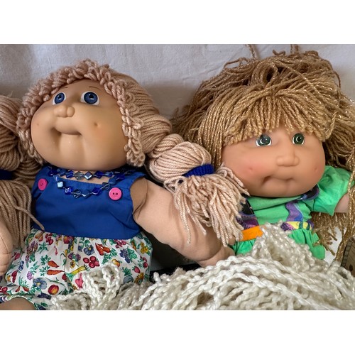 1205 - A collection of eight Cabbage Patch dolls together with a Mattel Boglins Flurp in original box.