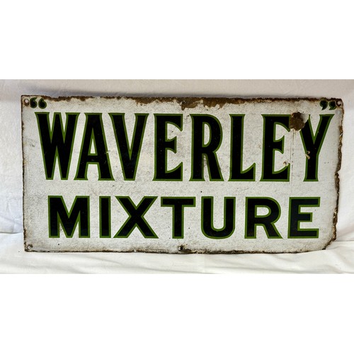 1237 - An original vintage enamel advertising sign for Waverley Mixture. Measuring 61cm x 30.5cm