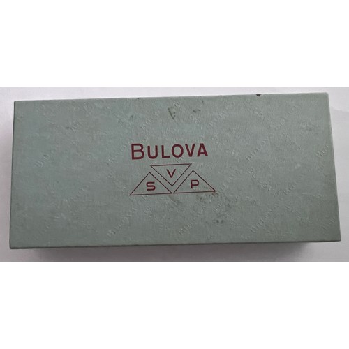 767 - A Bulova 1951 gentleman's wristwatch, 10k gold filled with red second hand on alligator calf strap i... 