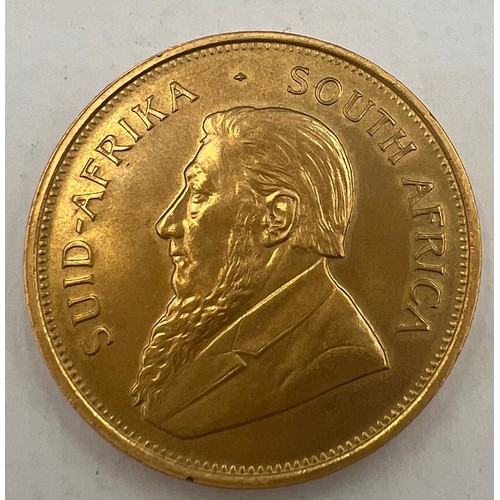 834 - A South African full gold Kruggerand 1974.