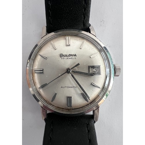 763 - A gentleman's automatic vintage Bulova wristwatch with date aperture, 23 jewels. 

Not currently wor... 