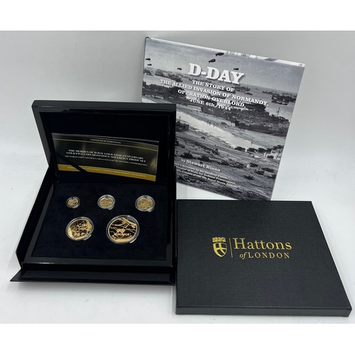 837 - A cased set of gold coins by Hatton’s of London, The 2019 Heroes of D-Day 75th Anniversary Gold Defi... 