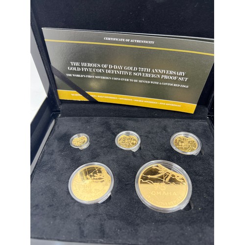 837 - A cased set of gold coins by Hatton’s of London, The 2019 Heroes of D-Day 75th Anniversary Gold Defi... 