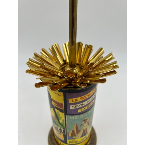 1361 - A French 1930's Art Deco brass cigarette dispenser made in the shape of an iconic Moorish style Pari... 