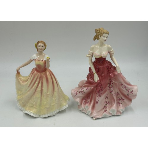 86 - Ten Royal Doulton figurines: Figure of the Year 1998 HN4041 Rebecca, 2003 Elizabeth HN4426, 1995 HN3... 