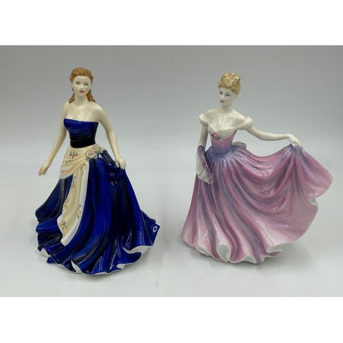 87 - Ten Royal Doulton figurines: Figure of The Year 2000 Rachel HN3976,  Classics 2001 Melissa HN3977, P... 