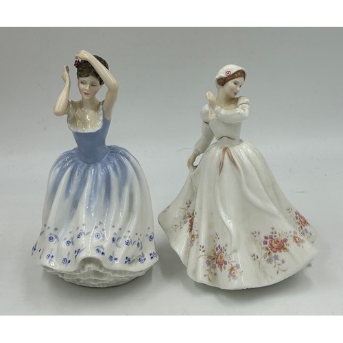 87 - Ten Royal Doulton figurines: Figure of The Year 2000 Rachel HN3976,  Classics 2001 Melissa HN3977, P... 