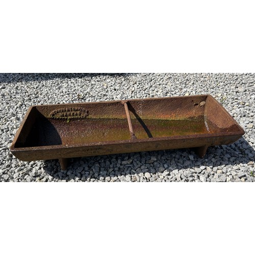 84 - A local vintage cast iron free standing water/food trough. Manufactured by Merkin & Tomkins, Market ... 