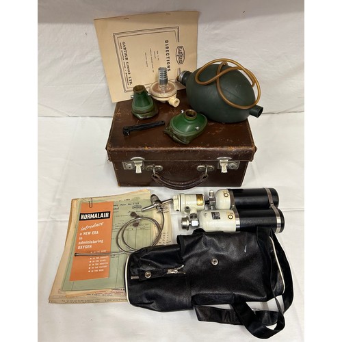 1367 - A 1959 Garthur Normalair First-Aid portable oxygen resuscitation equipment set in a Billings & Sons ... 