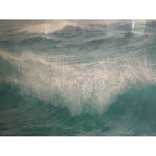 1415 - David James (1853-1904) The Wave, oil on canvas, glazed. Signed and dated 1894 lower right. Image si... 