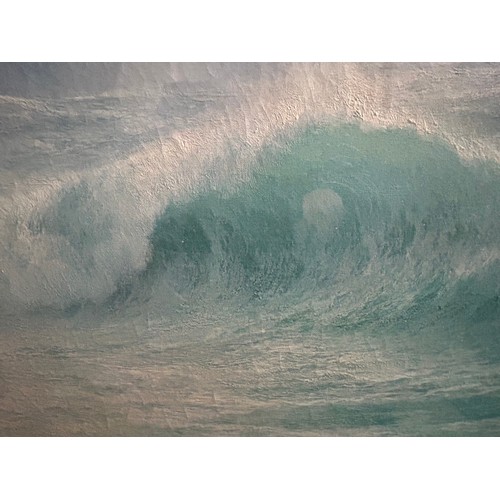 1415 - David James (1853-1904) The Wave, oil on canvas, glazed. Signed and dated 1894 lower right. Image si... 