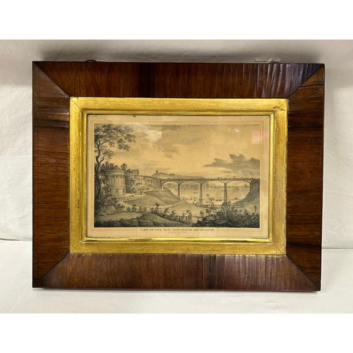 1370 - Two 19th century prints of Scarborough in Rosewood frames to include Cliff and Terrace 1828 and View... 