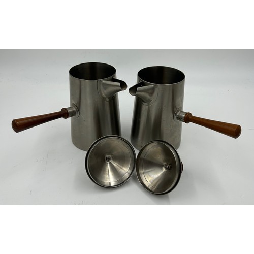 1345 - An Old Hall stainless steel Campden range coffee set designed by Robert Welch, circa 1957, comprisin... 