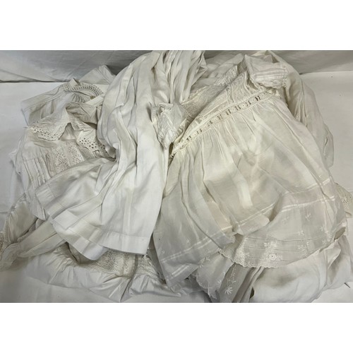 740 - A collection Victorian Nightgowns (4), Petticoats (3) along with 6 Christening Gowns all in cotton/l... 