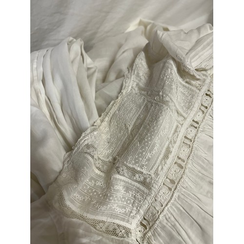 740 - A collection Victorian Nightgowns (4), Petticoats (3) along with 6 Christening Gowns all in cotton/l... 