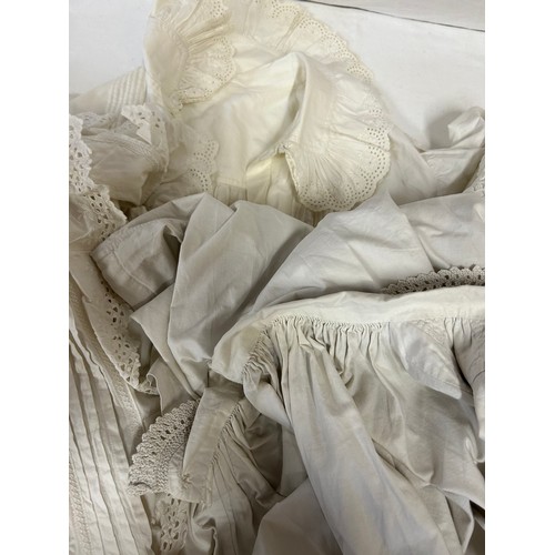 740 - A collection Victorian Nightgowns (4), Petticoats (3) along with 6 Christening Gowns all in cotton/l... 