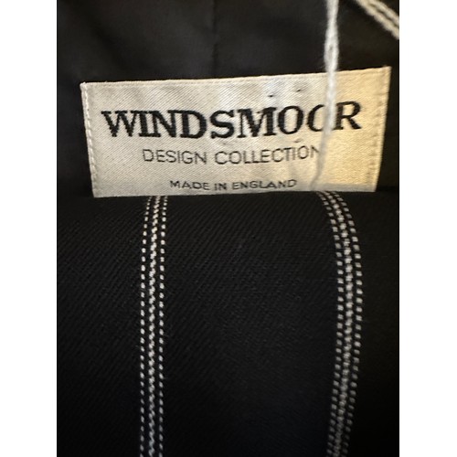 743 - Vintage clothing to include an 80's Windsmoor pinstripe skirt suit size 14, a bubble stitch 50-60's ... 