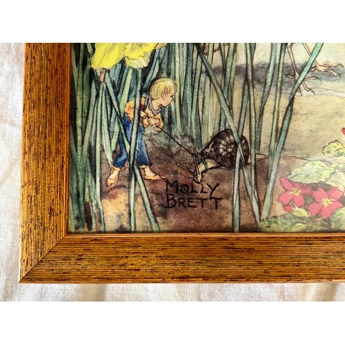 1378 - Wooden framed 'Garden Magic' print by Molly Brett M.A.S 873 - 57cm x 47.5cm along with a framed Orie... 