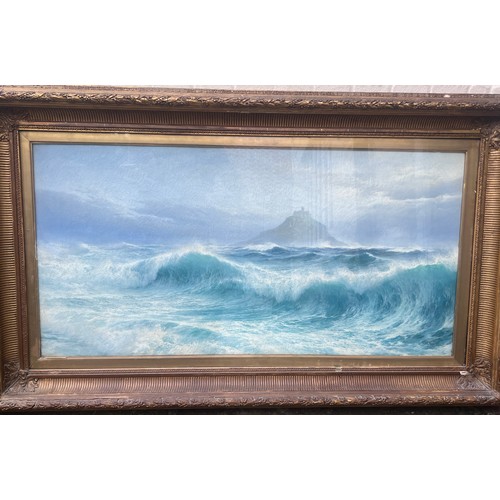 1415 - David James (1853-1904) The Wave, oil on canvas, glazed. Signed and dated 1894 lower right. Image si...