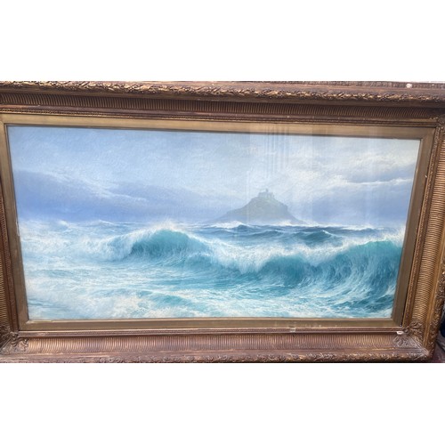 1415 - David James (1853-1904) The Wave, oil on canvas, glazed. Signed and dated 1894 lower right. Image si... 