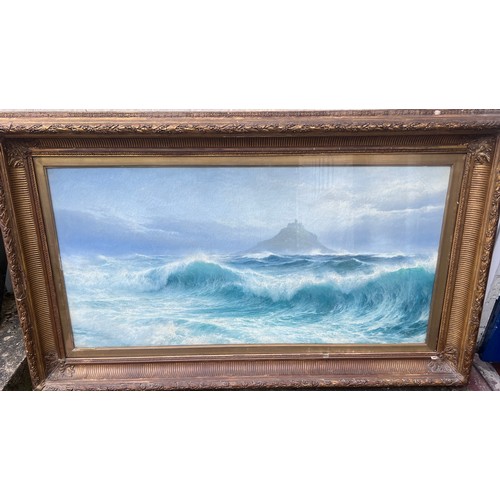 1415 - David James (1853-1904) The Wave, oil on canvas, glazed. Signed and dated 1894 lower right. Image si... 