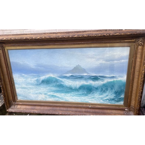 1415 - David James (1853-1904) The Wave, oil on canvas, glazed. Signed and dated 1894 lower right. Image si... 