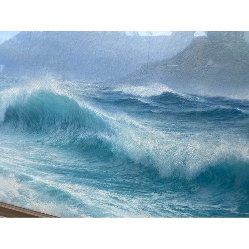 1415 - David James (1853-1904) The Wave, oil on canvas, glazed. Signed and dated 1894 lower right. Image si... 