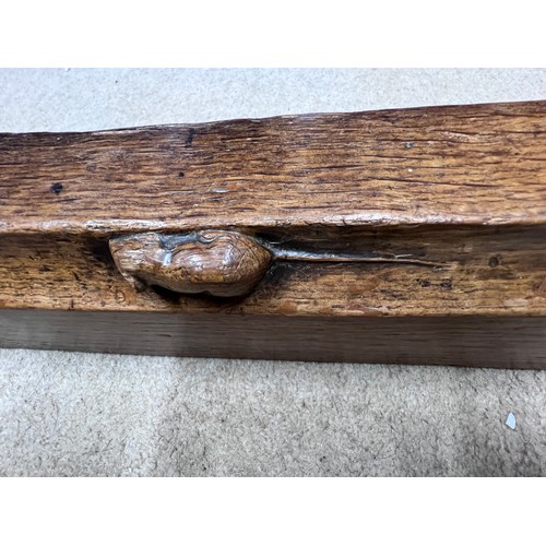 67 - A Robert Thompson ‘Mouseman’ oak hearth kerb with signature mouse. This was from Robert’s daughter E... 