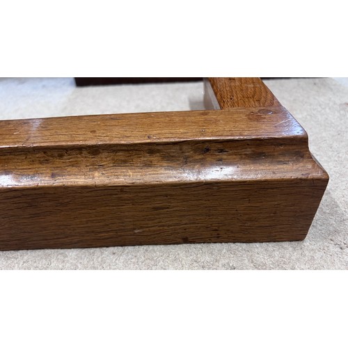 67 - A Robert Thompson ‘Mouseman’ oak hearth kerb with signature mouse. This was from Robert’s daughter E... 