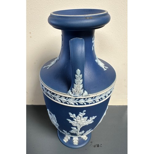 185 - A pair of Wedgwood Jasperware vases, 23cm h.