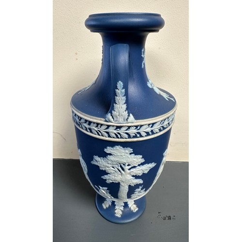 185 - A pair of Wedgwood Jasperware vases, 23cm h.