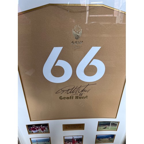 972 - A Geoff Hurst signed shirt to commemorate England's '66 World Cup Victory 50th Anniversary Tour.