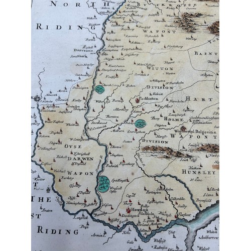 1347 - An East Riding of Yorkshire map by Robert Morden sold by Abel Swale Awnfham & John Churchill. Image ... 