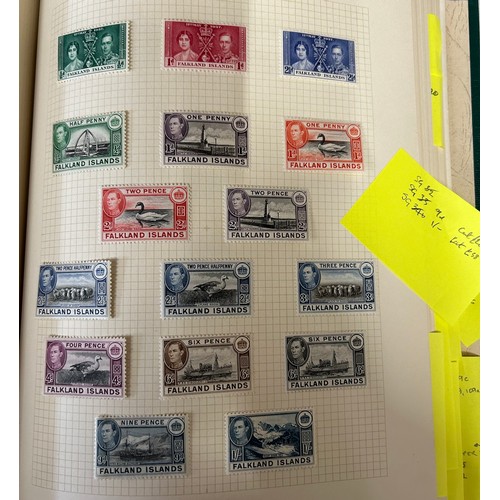 744 - Nine albums of stamps. G.B., Commonwealth and World. Strength in George VI stamps. Mainly short sets... 