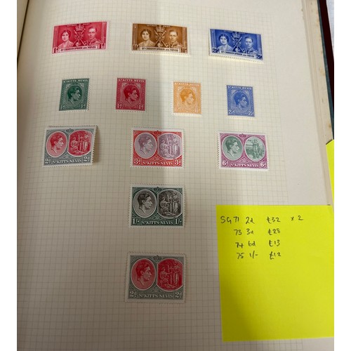 744 - Nine albums of stamps. G.B., Commonwealth and World. Strength in George VI stamps. Mainly short sets... 