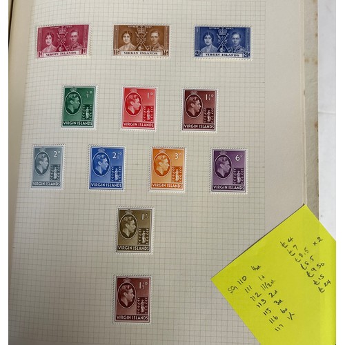 744 - Nine albums of stamps. G.B., Commonwealth and World. Strength in George VI stamps. Mainly short sets... 