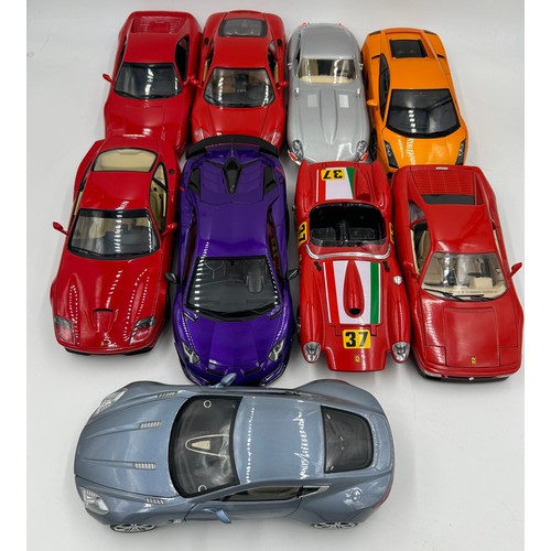 1064 - A collection of model vehicles to include Mondo Motors, Aston Martin, Burago 250 Testa Rossa (1957),... 