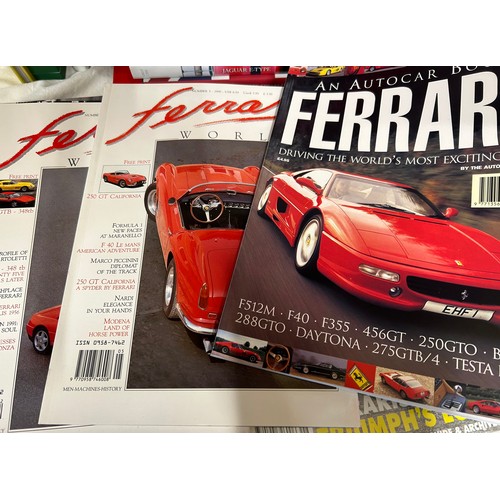 963 - A large collection of books relating to automobilia to include Ferrari, Aston Martin, Lamborghini, J... 